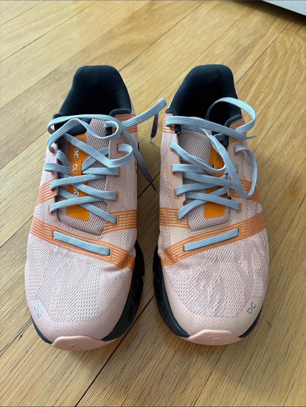 On Running Women’s Athletic Shoes in Pink with Orange and Gray